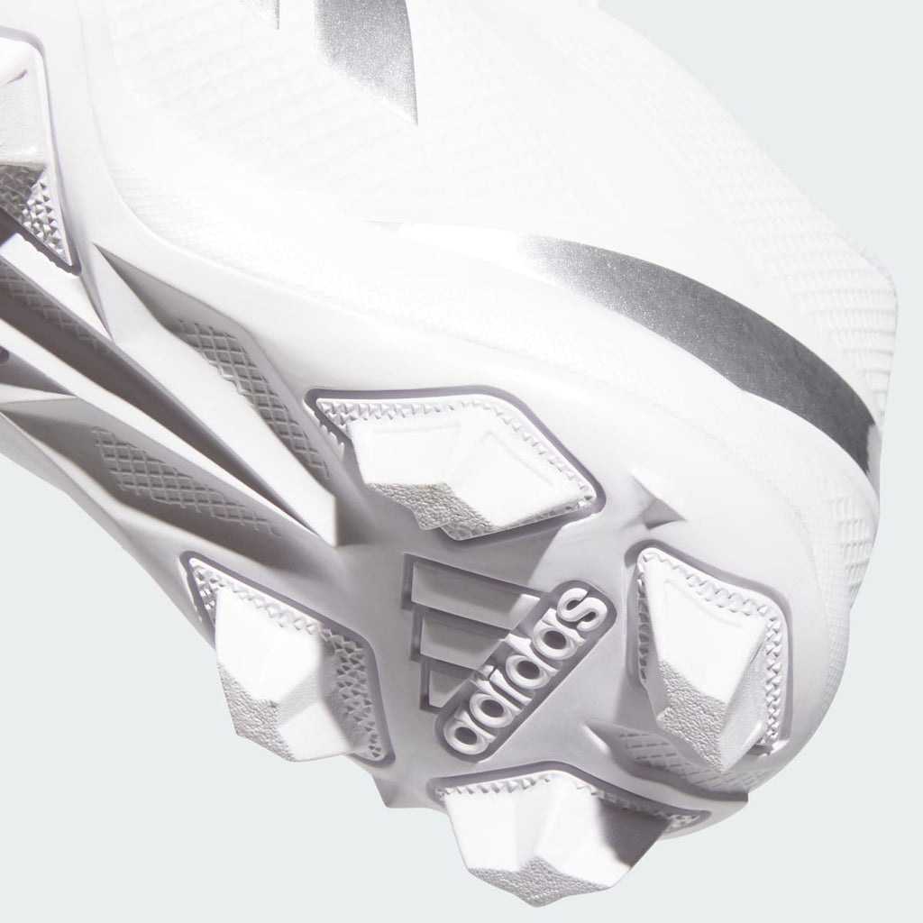 Adidas Kids' Adizero Impact.2 Molded Rubber Football Cleats Kids - Cloud White / Silver Metallic / Cloud White - Image 7