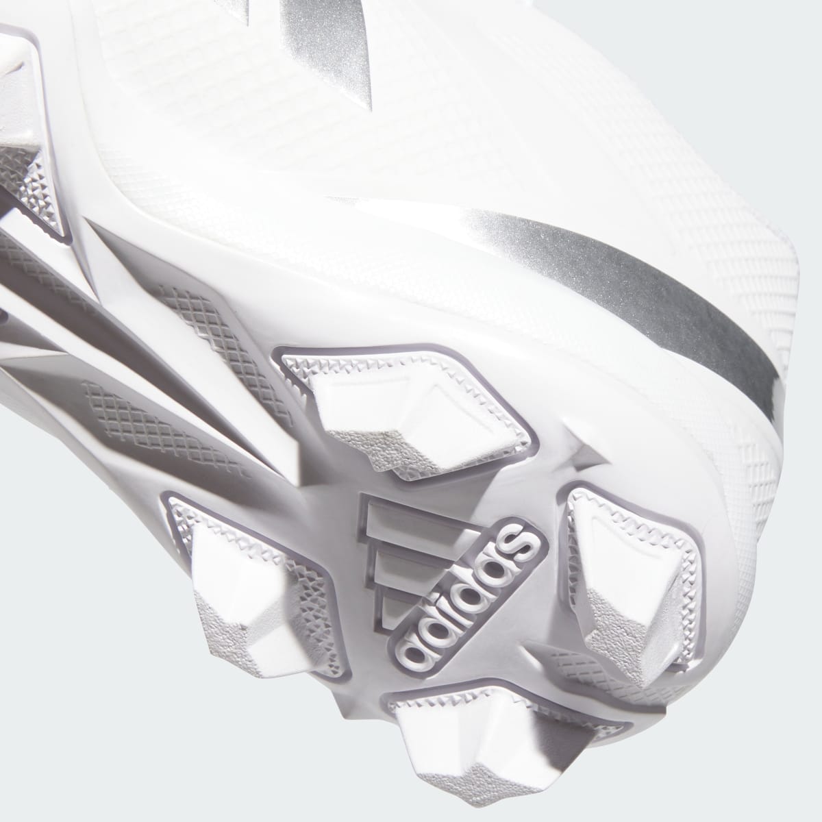 Adidas Kids' Adizero Impact.2 Molded Rubber Football Cleats Kids - Cloud White / Silver Metallic / Cloud White - Image 7