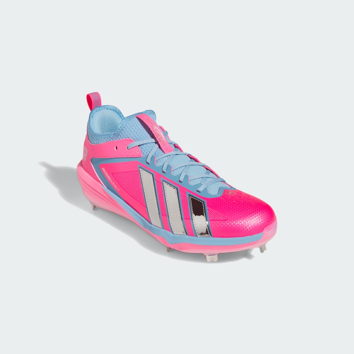 Adidas Men's Adizero Impact 3.0 BSB ART Perfect Game Cleats - Cloud White / Silver Metallic / Cloud White - Image 4