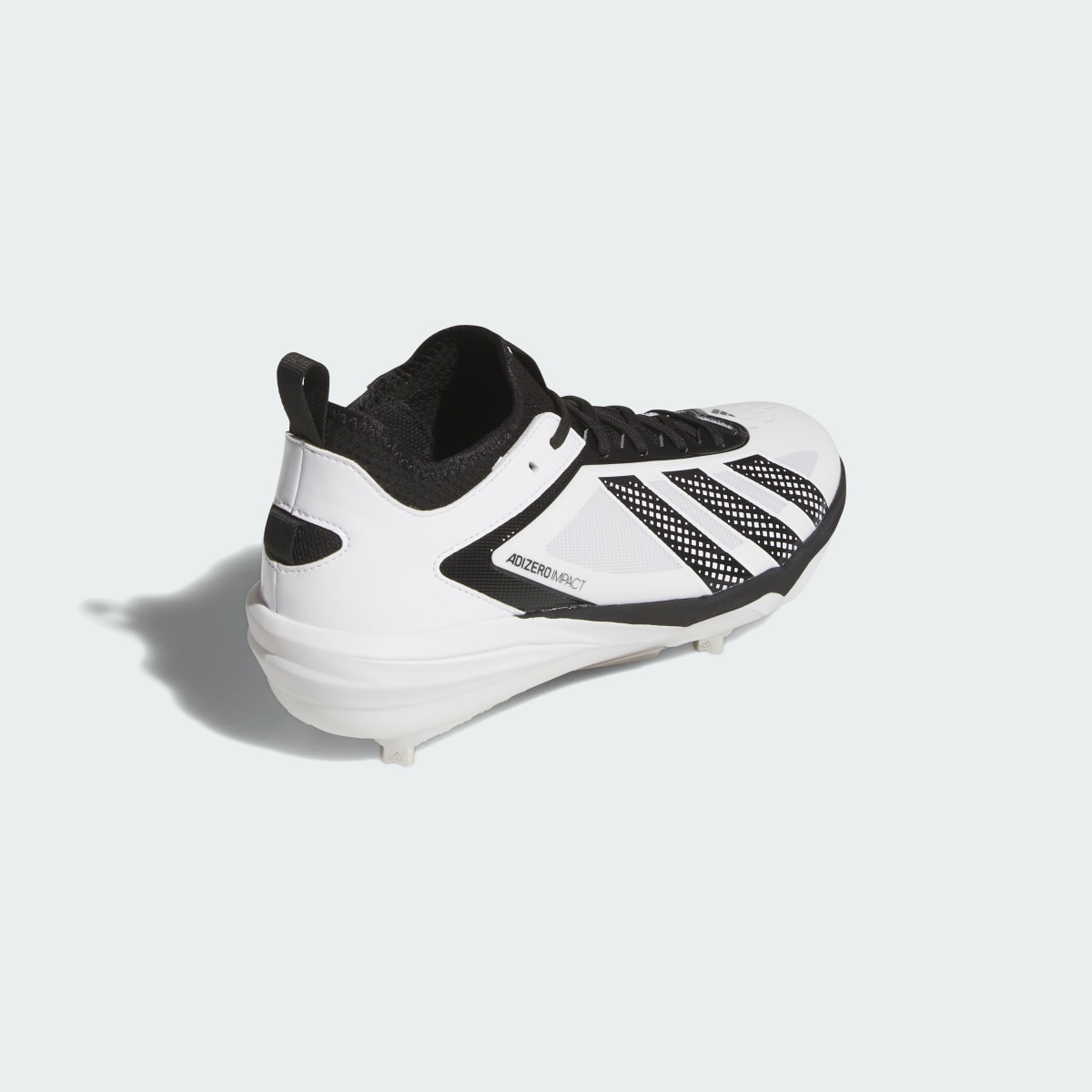 Adidas Men's Adizero Impact 3.0 BSB Cleats - Cloud White / Core Black / Core Black - Image 5
