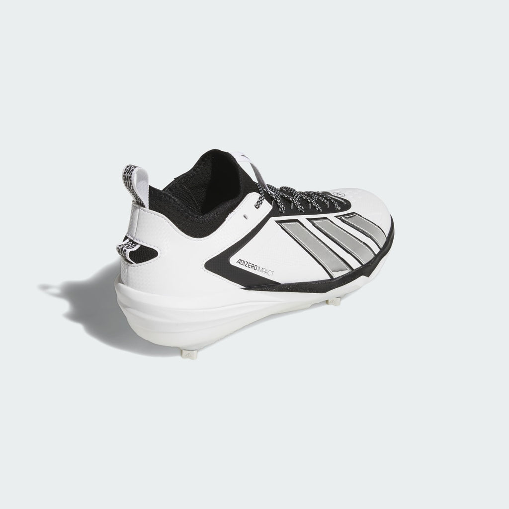 Adidas Men's Adizero Impact 3.0 Cleats Racing Team - Cloud White / Silver Metallic / Core Black - Image 5