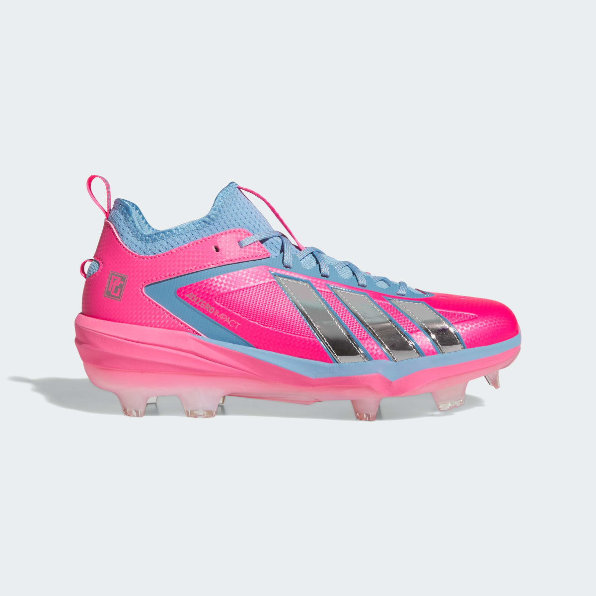 Adidas Men's Adizero Impact 3.0 TPU ART PerfectGame Cleats - Cloud White / Silver Metallic / Cloud White - Image 1