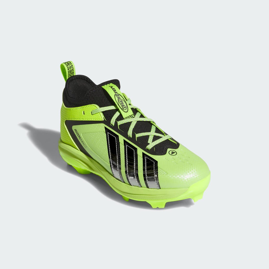 Adidas Kids' Adizero Impact 3.0 TPU Cleats Kids Racing Team - Solar Slime / Silver Metallic / Core Black - Image 4