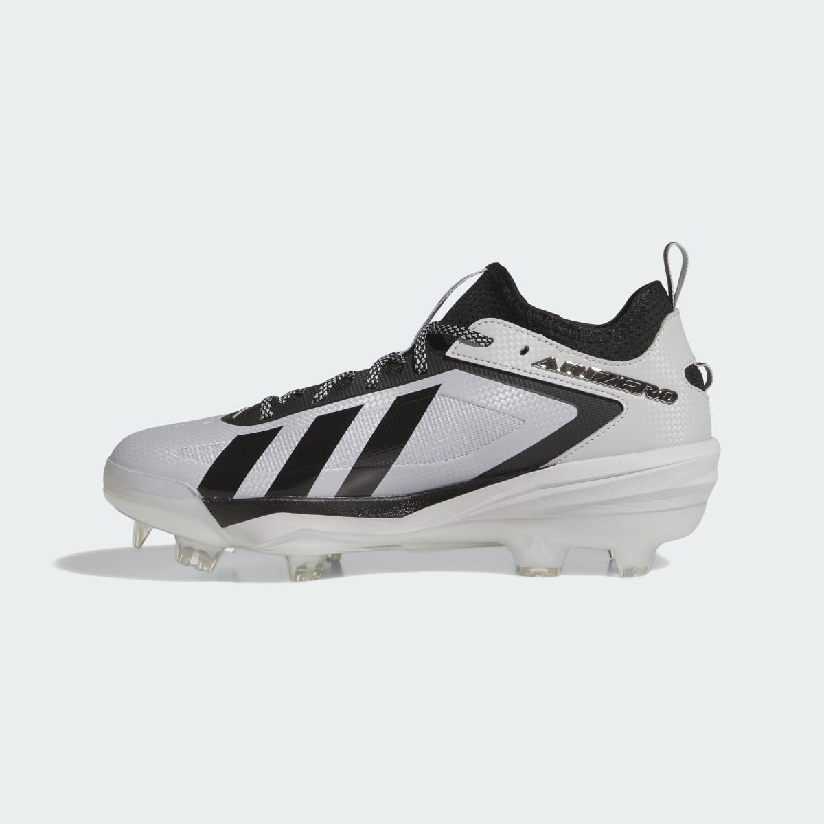 Adidas Men's Adizero Impact 3.0 TPU Cleats Racing Team - Team Light Grey / Silver Metallic / Core Black - Image 6