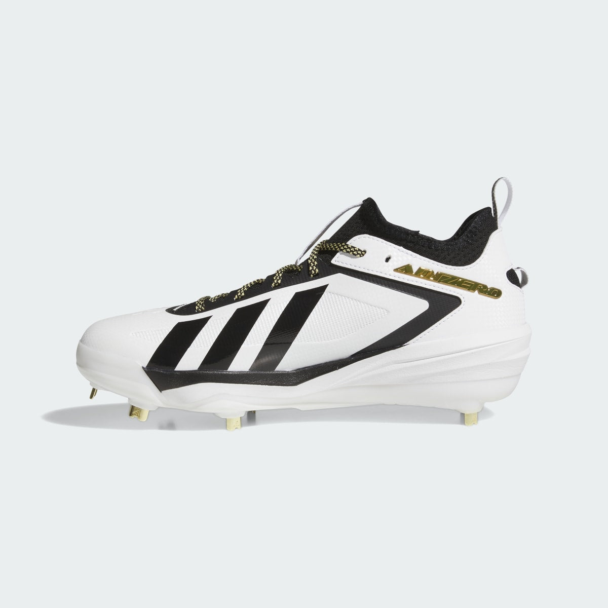 Adidas Men's Adizero Impact 3 Baseball Cleats - Cloud White / Gold Metallic / Core Black - Image 6
