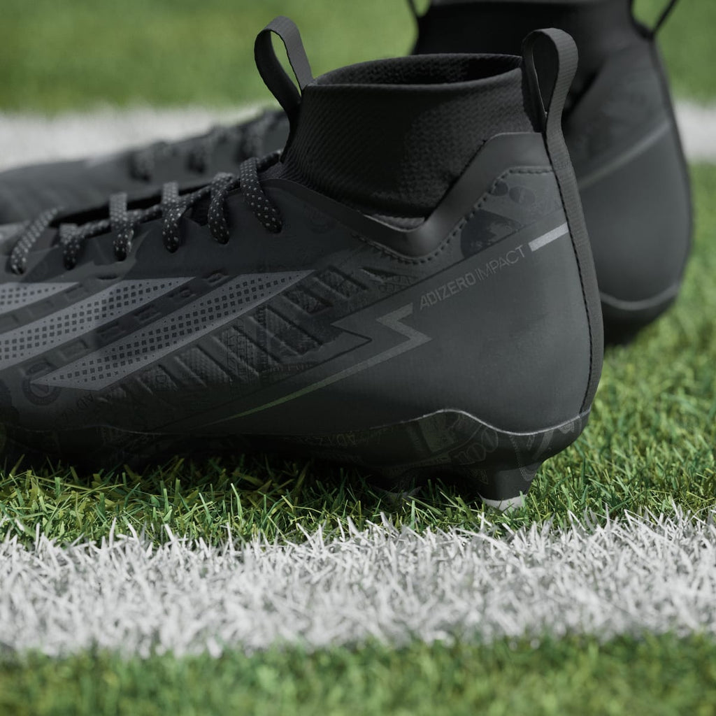 Adidas Women's Adizero Impact II Currency Neutral Football Cleats - Core Black / Iron Metallic / Core Black - Image 10