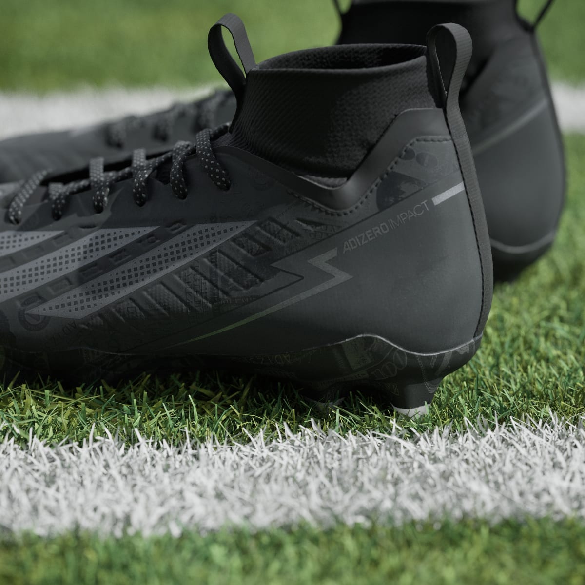 Adidas Women's Adizero Impact II Currency Neutral Football Cleats - Core Black / Iron Metallic / Core Black - Image 10