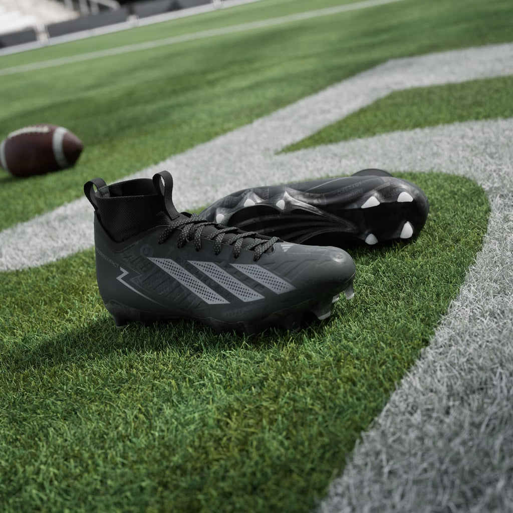 Adidas Women's Adizero Impact II Currency Neutral Football Cleats - Core Black / Iron Metallic / Core Black - Image 5
