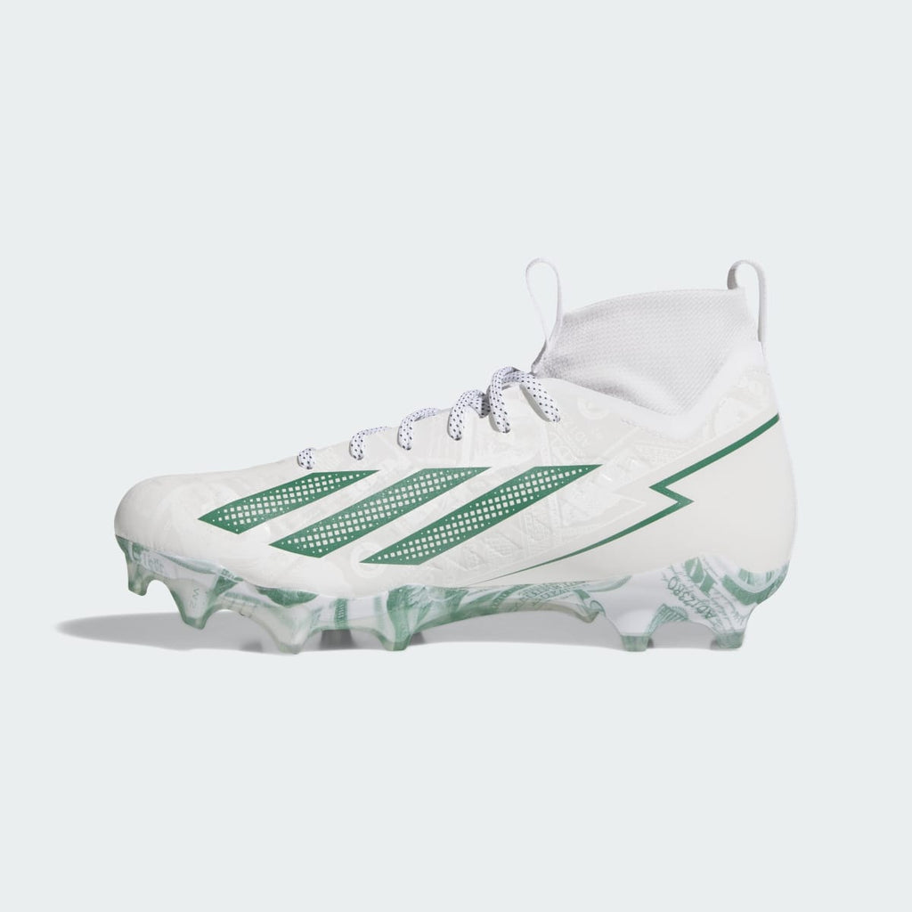 Adidas Women's Adizero Impact II Currency Neutral Football Cleats - Cloud White / Dark Green / Cloud White - Image 7