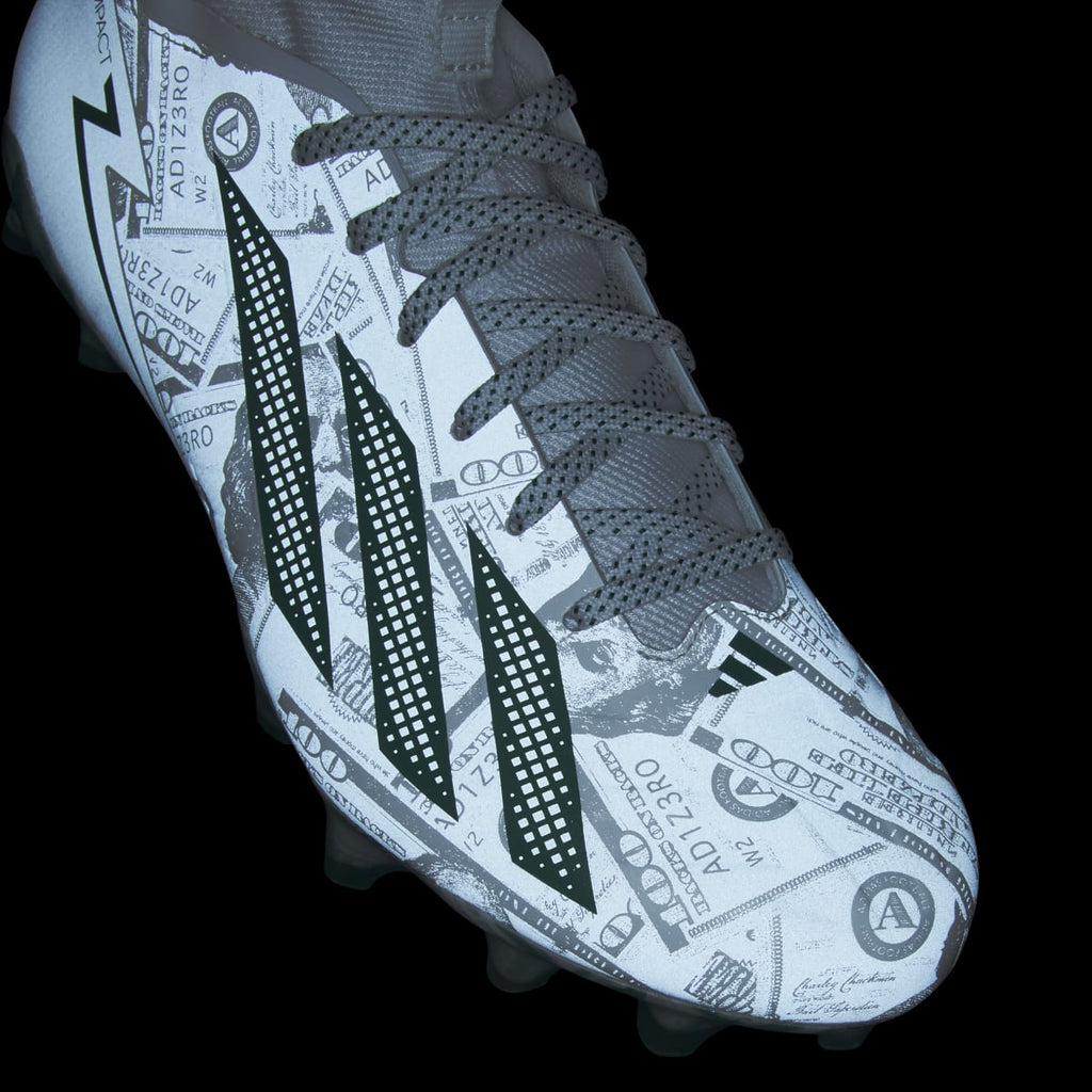 Adidas Women's Adizero Impact II Currency Neutral Football Cleats - Cloud White / Dark Green / Cloud White - Image 8