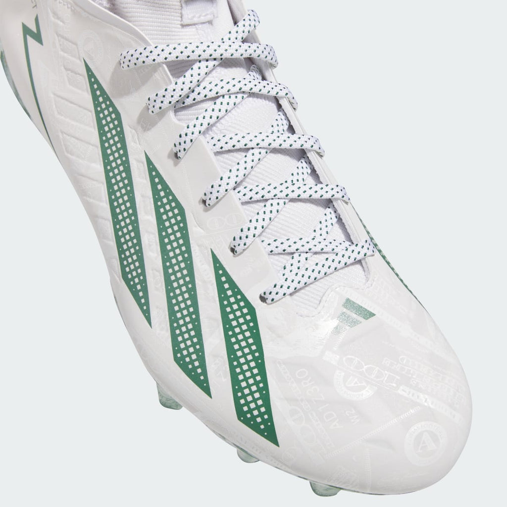 Adidas Women's Adizero Impact II Currency Neutral Football Cleats - Cloud White / Dark Green / Cloud White - Image 9