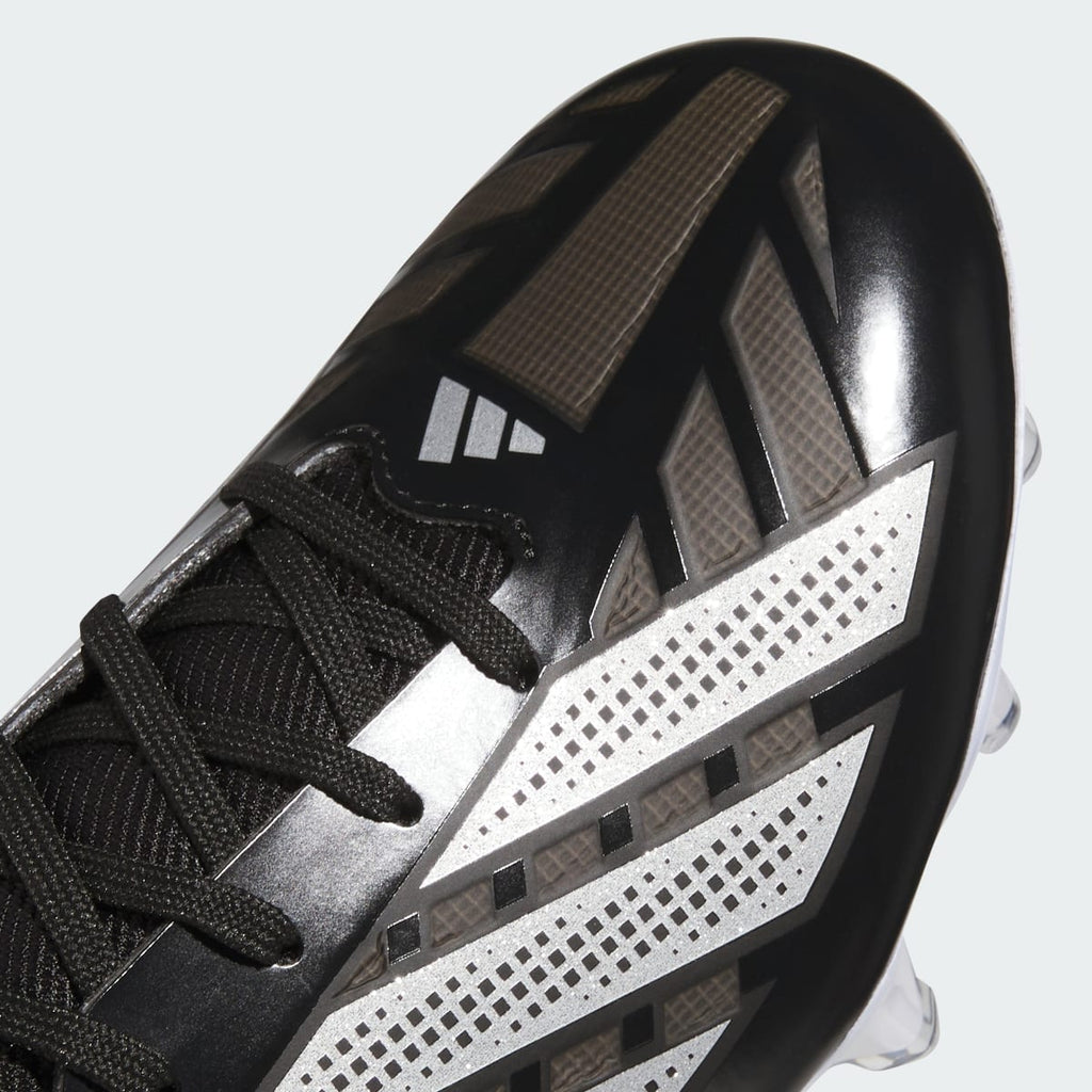 Adidas Men's Adizero Impact II Football Cleats - Core Black / Silver Metallic / Cloud White - Image 7