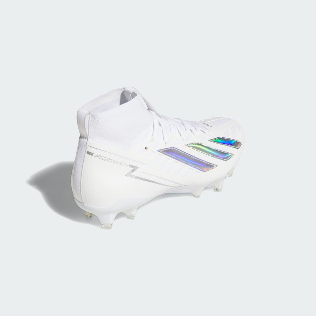 Adidas Women's Adizero Impact + II Football Cleats - Cloud White / Silver Metallic / Cloud White - Image 5
