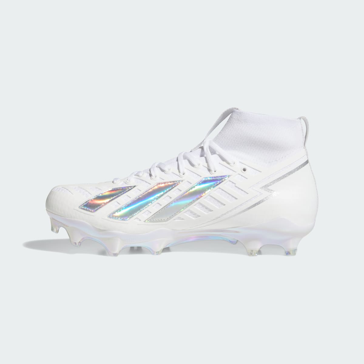 Adidas Men's Adizero Impact + II Football Cleats - Cloud White / Silver Metallic / Cloud White - Image 6
