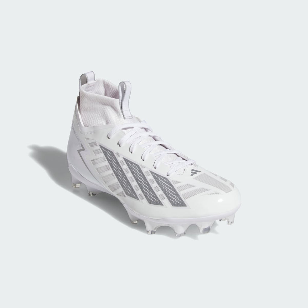 Adidas Women's Adizero Impact II Football Cleats - Cloud White / Silver Metallic / Cloud White - Image 4