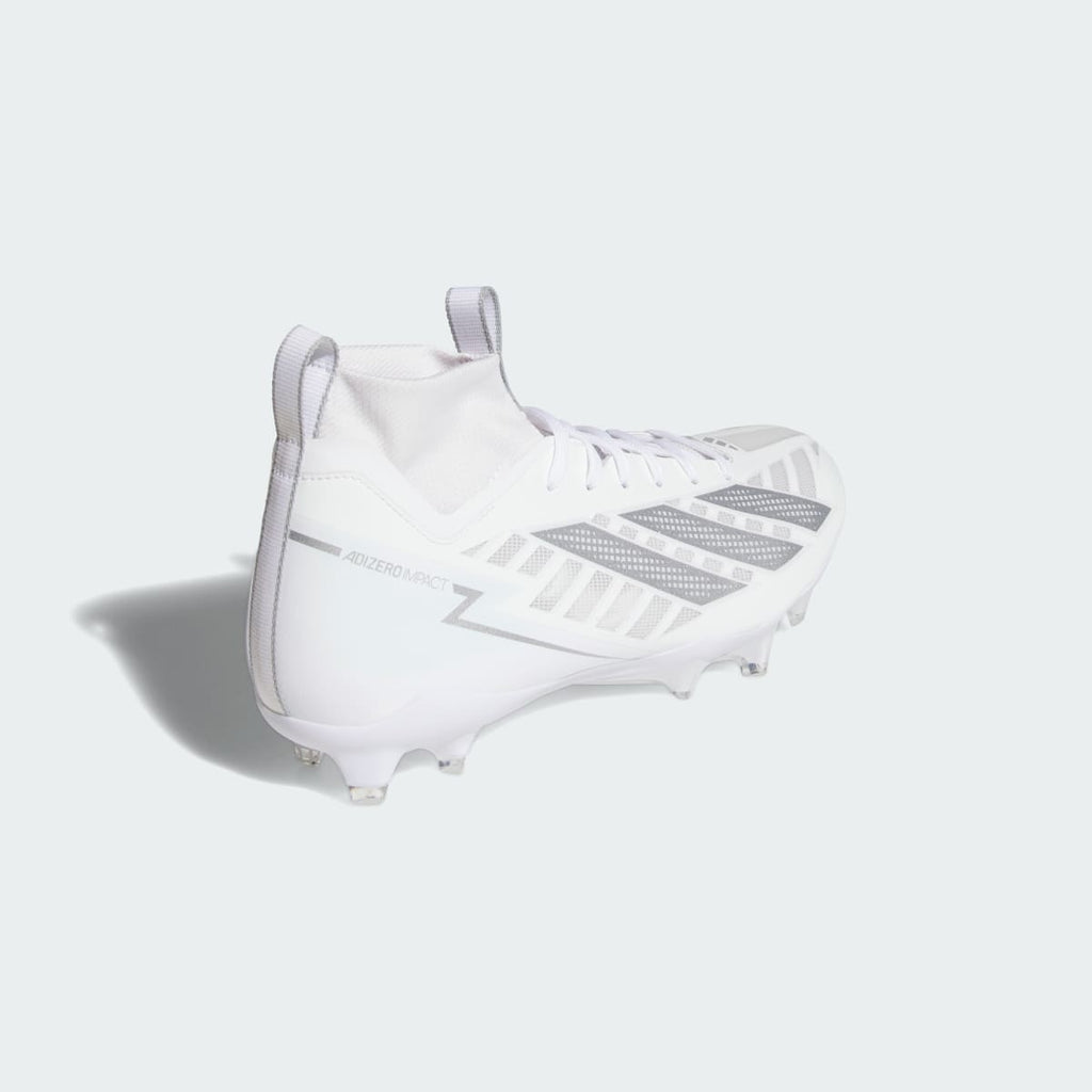 Adidas Women's Adizero Impact II Football Cleats - Cloud White / Silver Metallic / Cloud White - Image 5