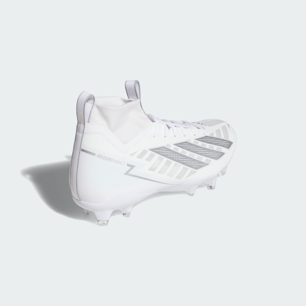 Adidas Women's Adizero Impact II Football Cleats - Cloud White / Silver Metallic / Cloud White - Image 5