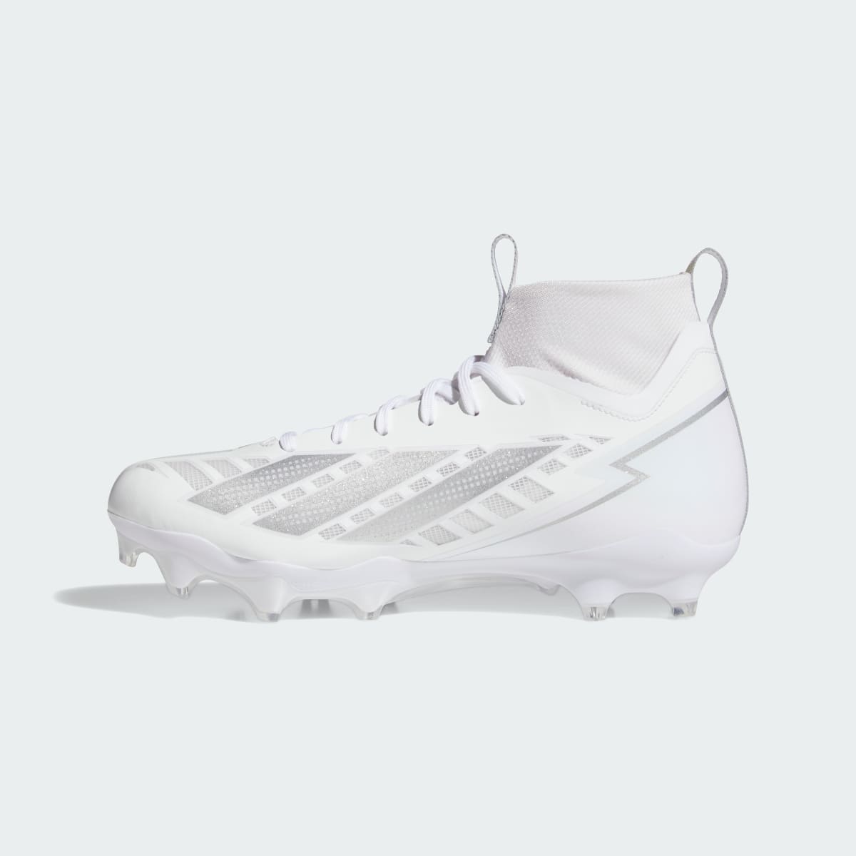Adidas Women's Adizero Impact II Football Cleats - Cloud White / Silver Metallic / Cloud White - Image 6