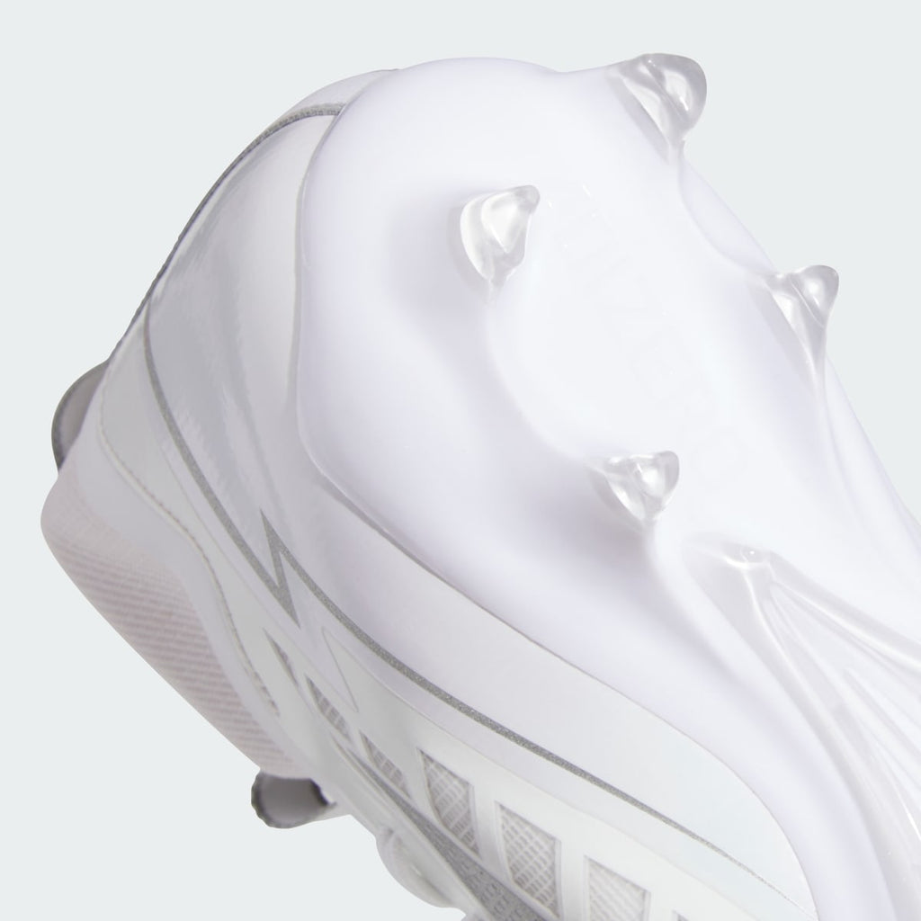 Adidas Women's Adizero Impact II Football Cleats - Cloud White / Silver Metallic / Cloud White - Image 8