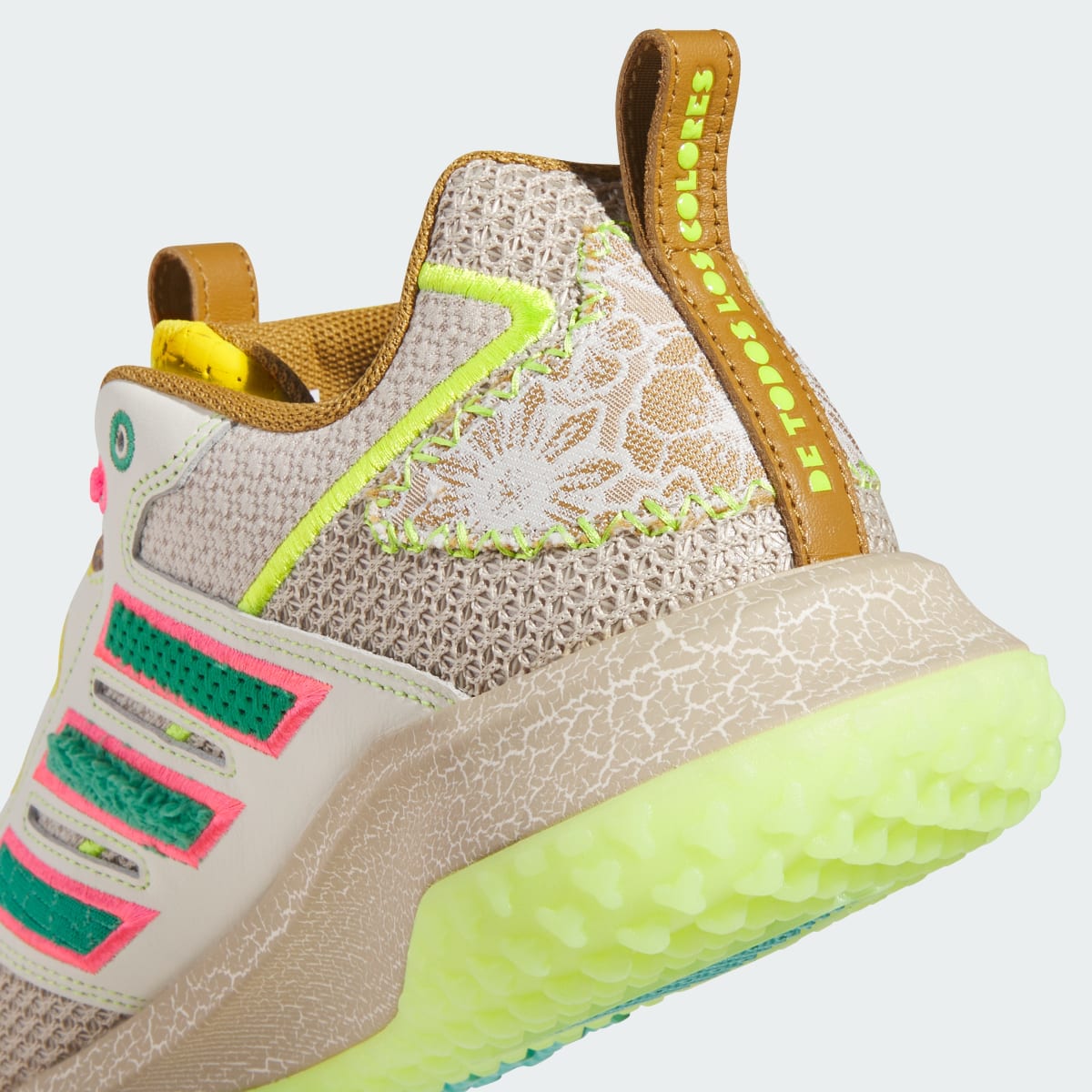 Adidas Men's Adizero Impact Turf Trainer Shoes - Crystal Linen / Solar Slime / Khaki Three - Image 8