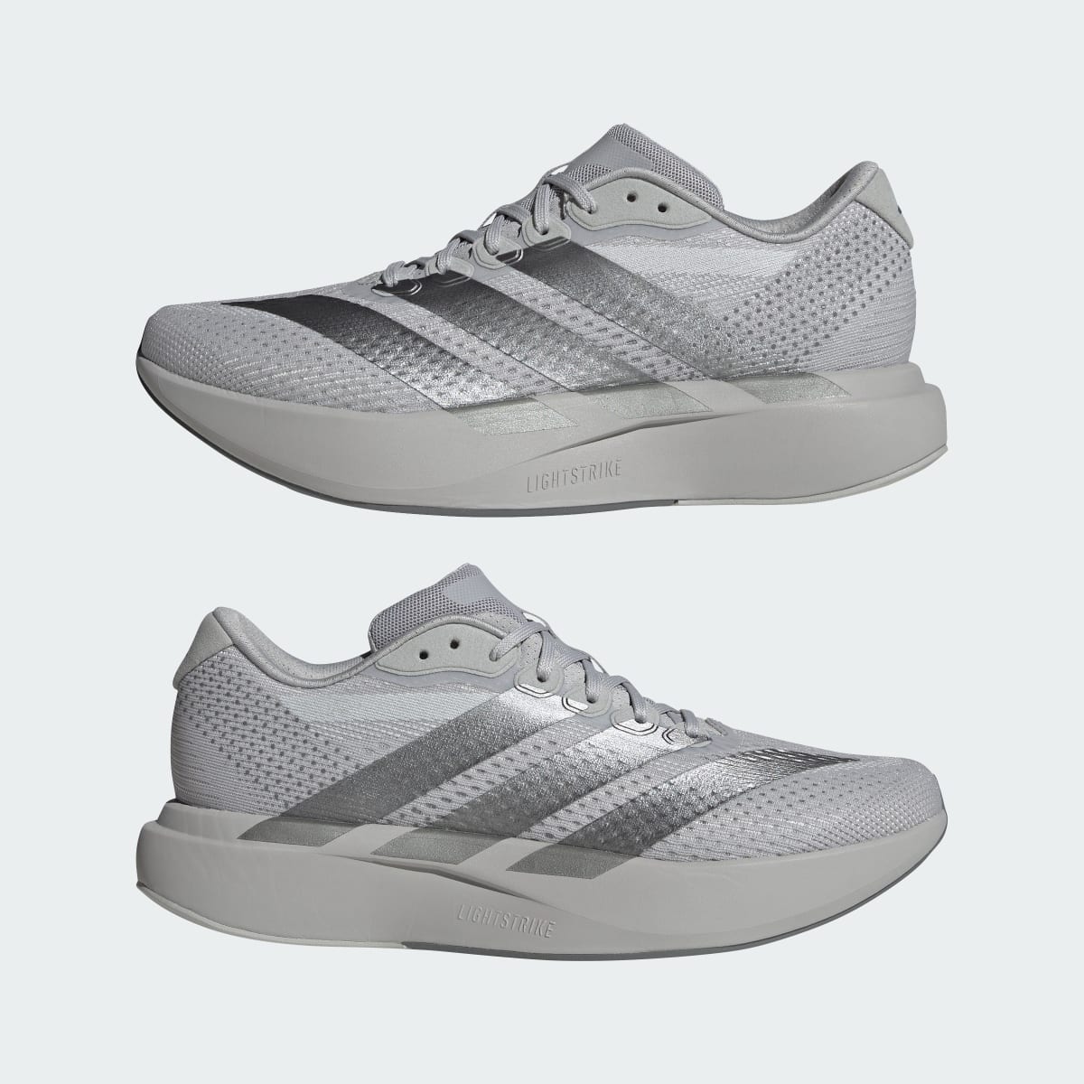 Adidas Men's Adizero Pacer Shoes - Grey Two / Iron Metallic / Grey Four - Image 10