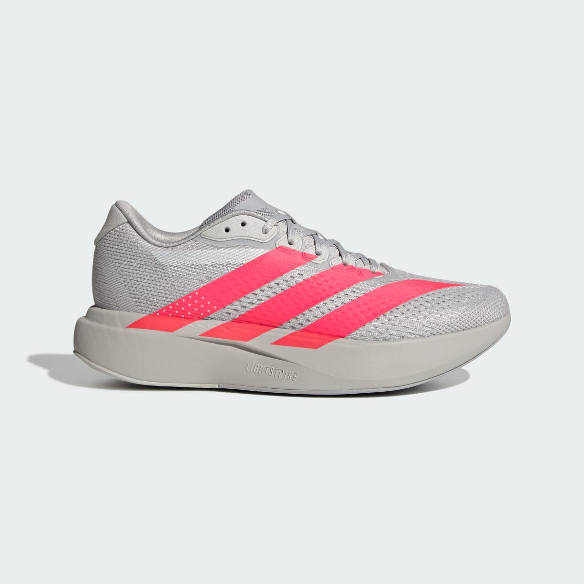 Adidas Men's Adizero Pacer Shoes - Grey Two / Lucid Red / Halo Silver - Image 1
