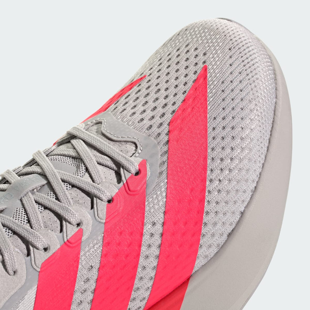 Adidas Men's Adizero Pacer Shoes - Grey Two / Lucid Red / Halo Silver - Image 8