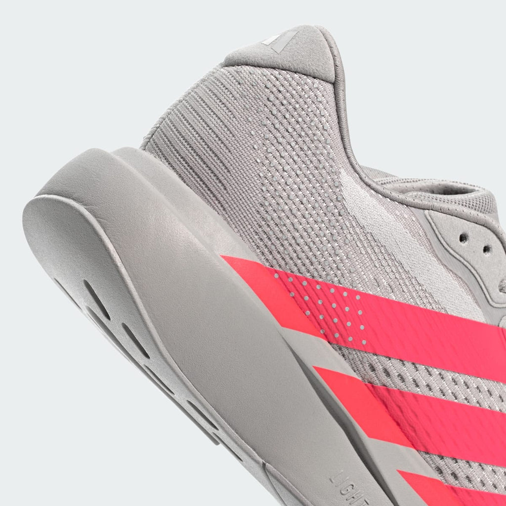 Adidas Men's Adizero Pacer Shoes - Grey Two / Lucid Red / Halo Silver - Image 9