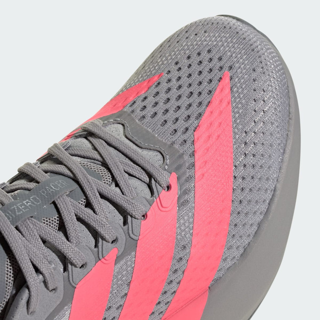 Adidas Women's Adizero Pacer Shoes - Light Onix / Solar Turbo / Grey - Image 11