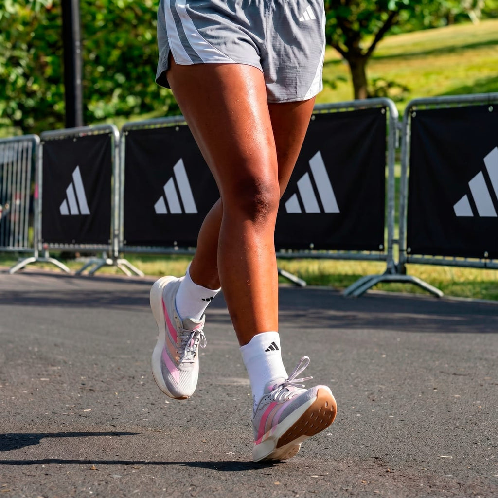 Adidas Women's Adizero Pacer Shoes - Grey One / Bliss Pink / Core White - Image 4