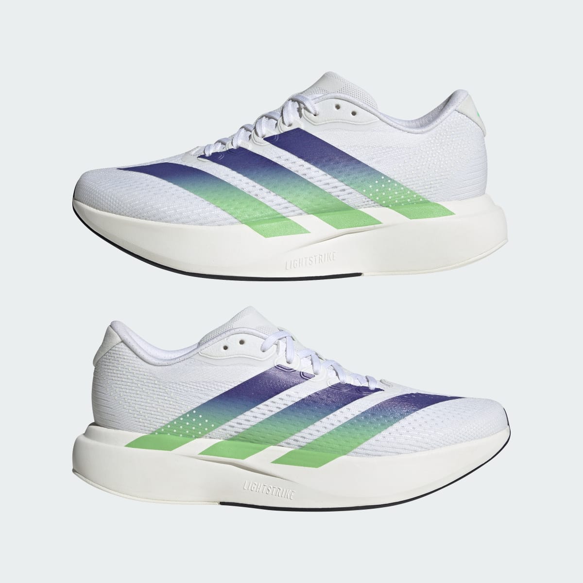 Adidas Men's Adizero Pacer Shoes - Cloud White / Beam Green / Night Flash - Image 7