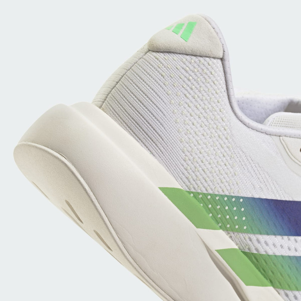 Adidas Men's Adizero Pacer Shoes - Cloud White / Beam Green / Night Flash - Image 9