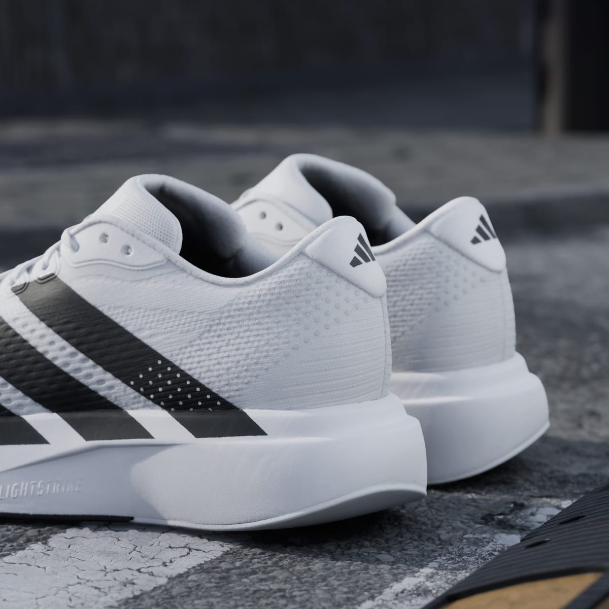 Adidas Men's Adizero Pacer Shoes - Cloud White / Core Black / Crystal White - Image 10
