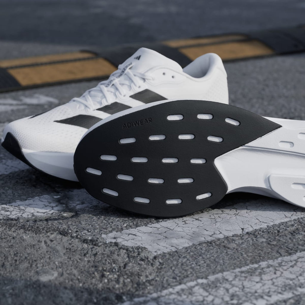 Adidas Men's Adizero Pacer Shoes - Cloud White / Core Black / Crystal White - Image 11