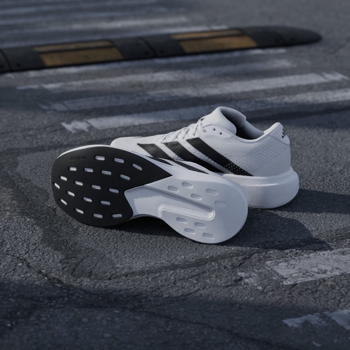 Adidas Men's Adizero Pacer Shoes - Cloud White / Core Black / Crystal White - Image 4