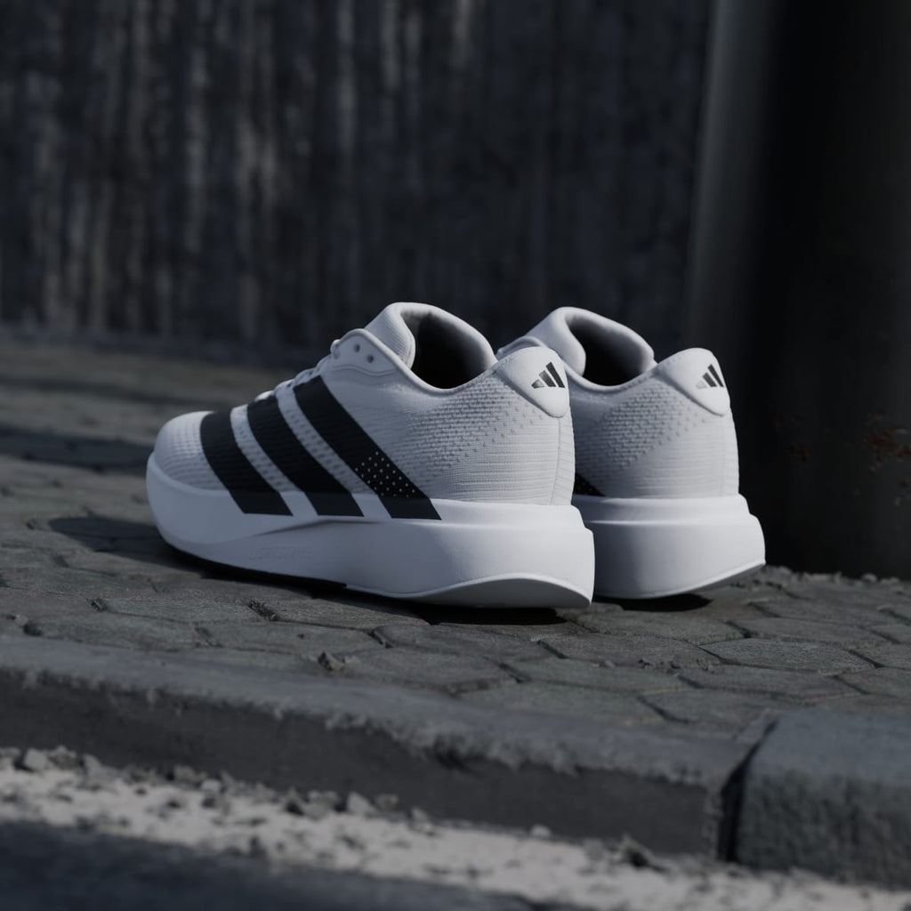 Adidas Men's Adizero Pacer Shoes - Cloud White / Core Black / Crystal White - Image 6