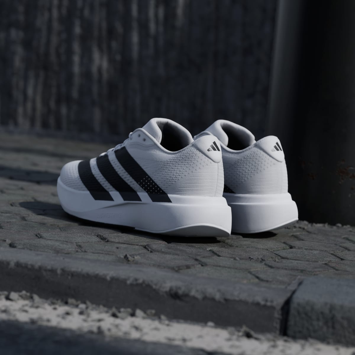 Adidas Men's Adizero Pacer Shoes - Cloud White / Core Black / Crystal White - Image 6
