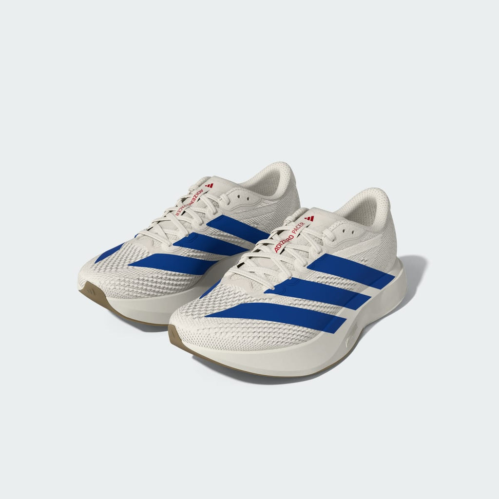 Adidas Men's Adizero Pacer Shoes - Core White / Royal Blue / Pure Ruby - Image 4