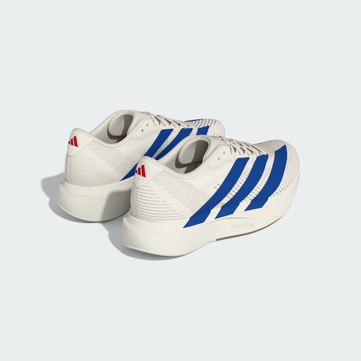 Adidas Men's Adizero Pacer Shoes - Core White / Royal Blue / Pure Ruby - Image 5