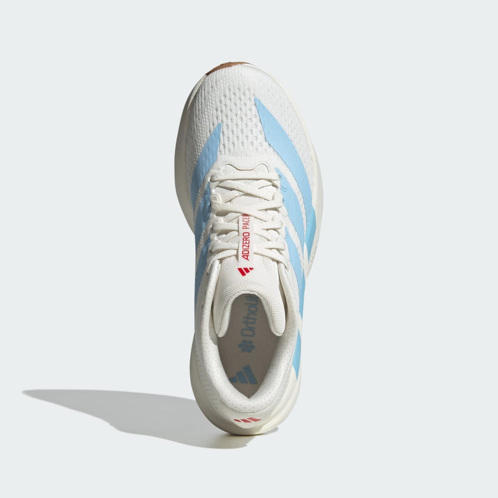 Adidas Women's Adizero Pacer Shoes - Core White / Clear Sky / Pure Ruby - Image 2