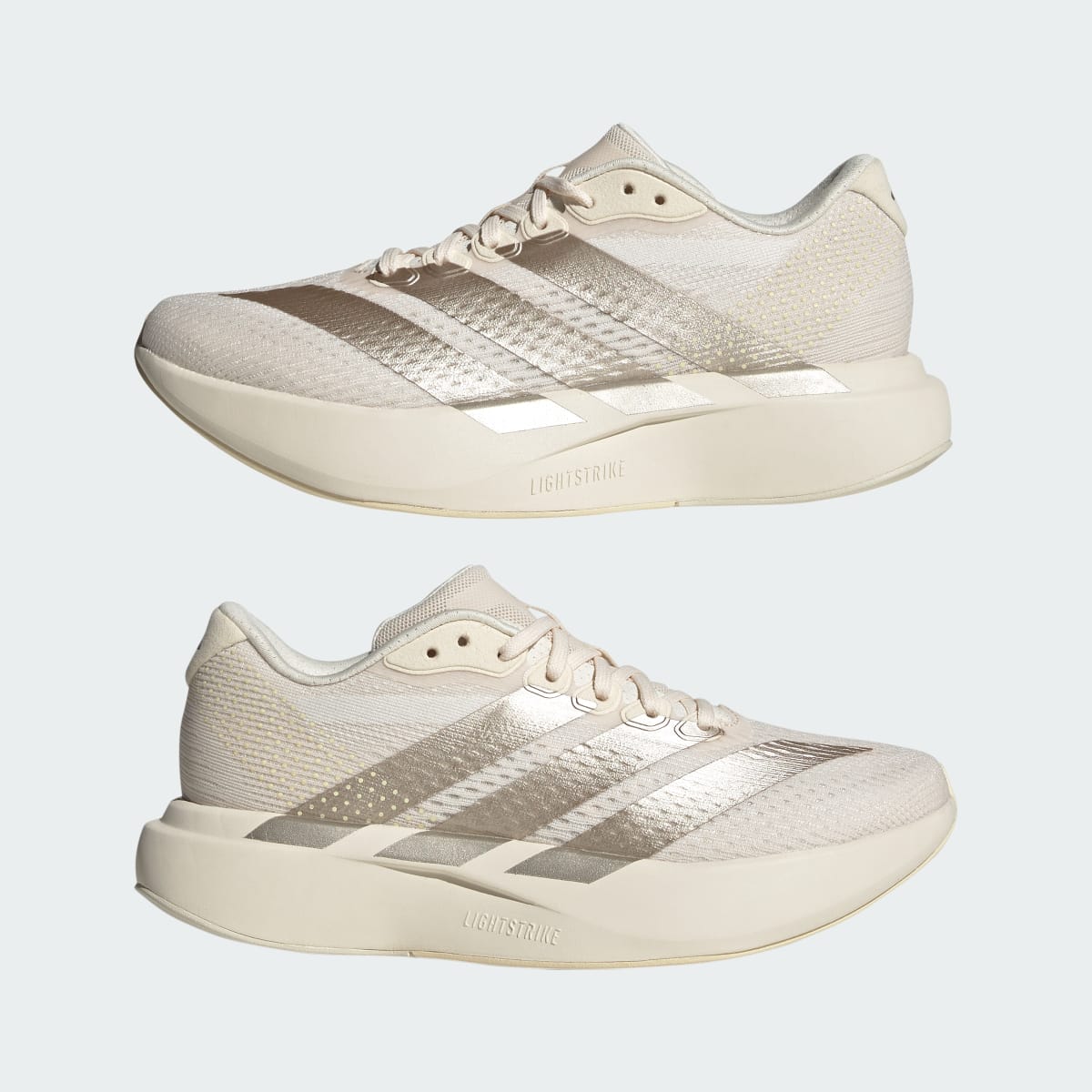 Adidas Women's Adizero Pacer Shoes - Wonder White / Cyber Metallic / Warm Vanilla - Image 7