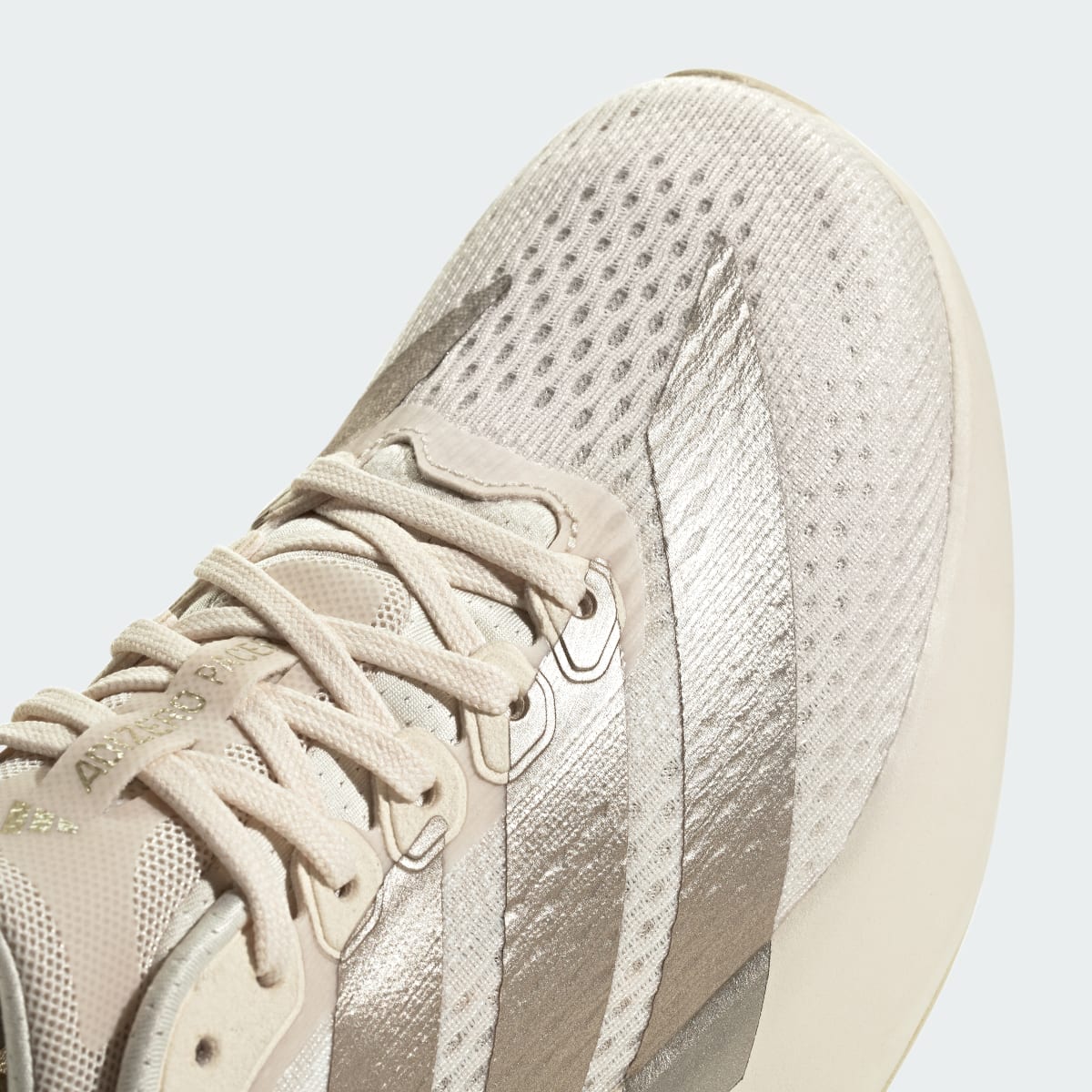 Adidas Women's Adizero Pacer Shoes - Wonder White / Cyber Metallic / Warm Vanilla - Image 8