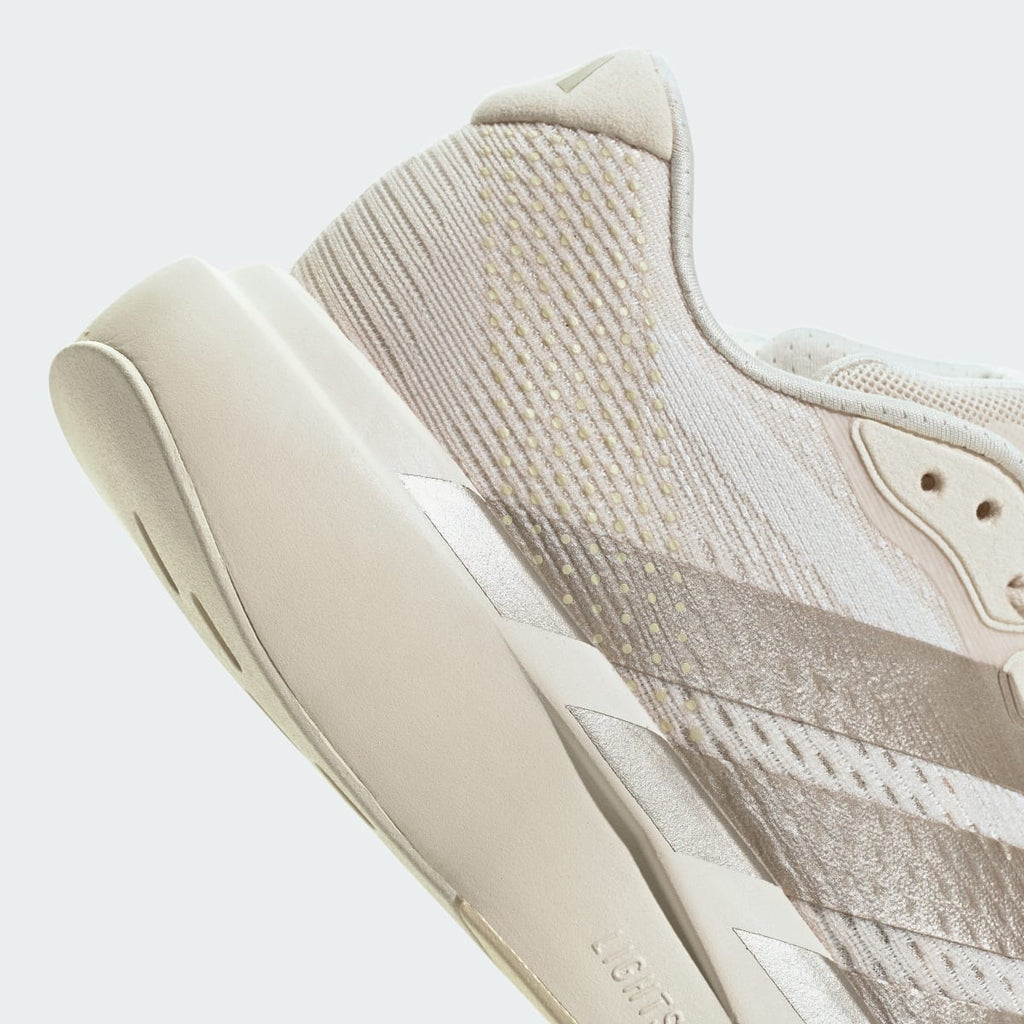 Adidas Women's Adizero Pacer Shoes - Wonder White / Cyber Metallic / Warm Vanilla - Image 9