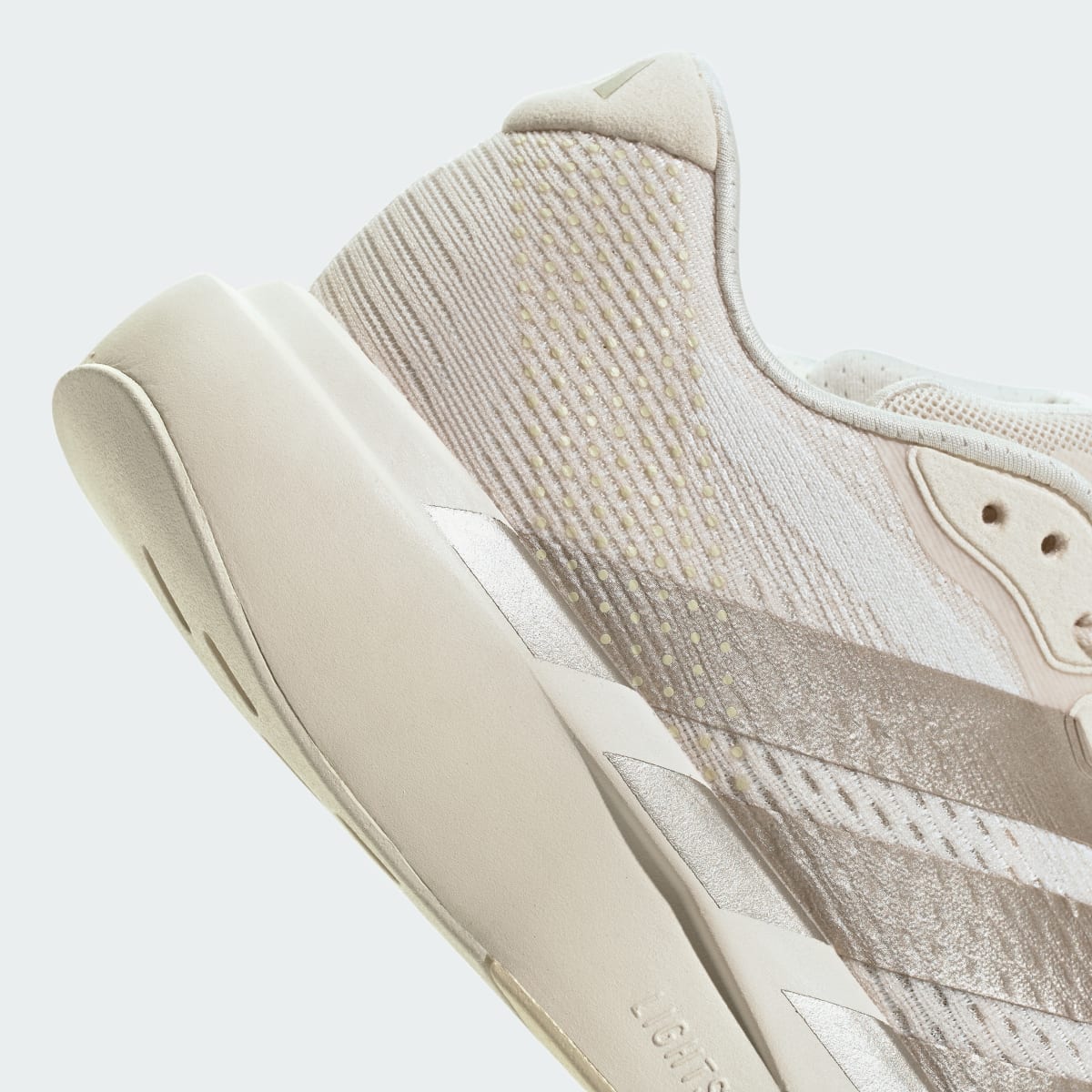 Adidas Women's Adizero Pacer Shoes - Wonder White / Cyber Metallic / Warm Vanilla - Image 9