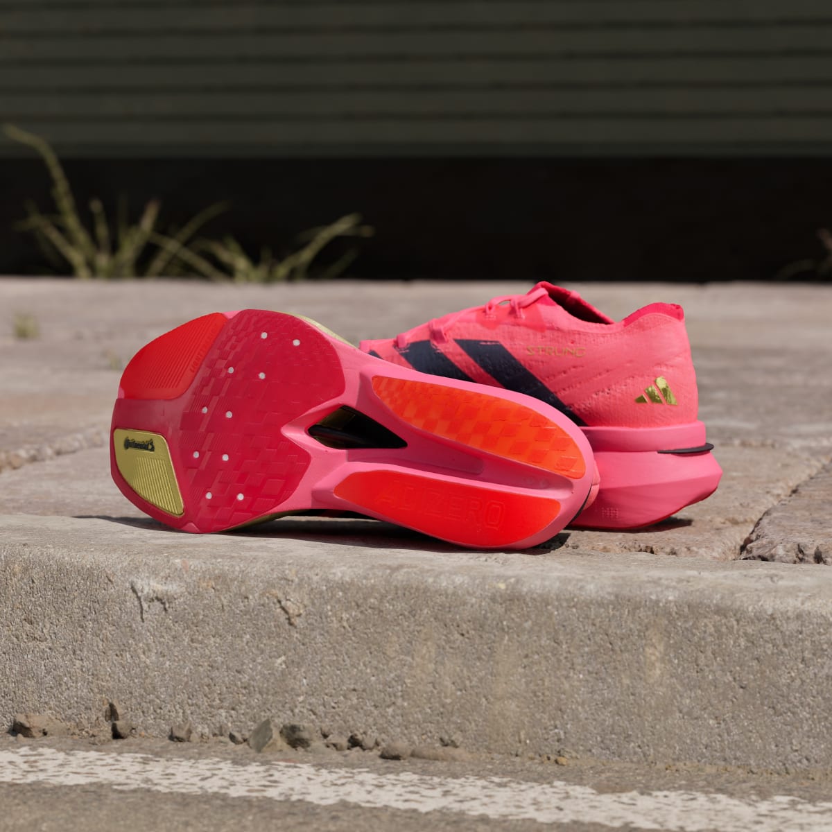 Adidas Men's Adizero Prime X3 Strung Shoes - Solar Turbo / Grey Six / Lucid Red - Image 4