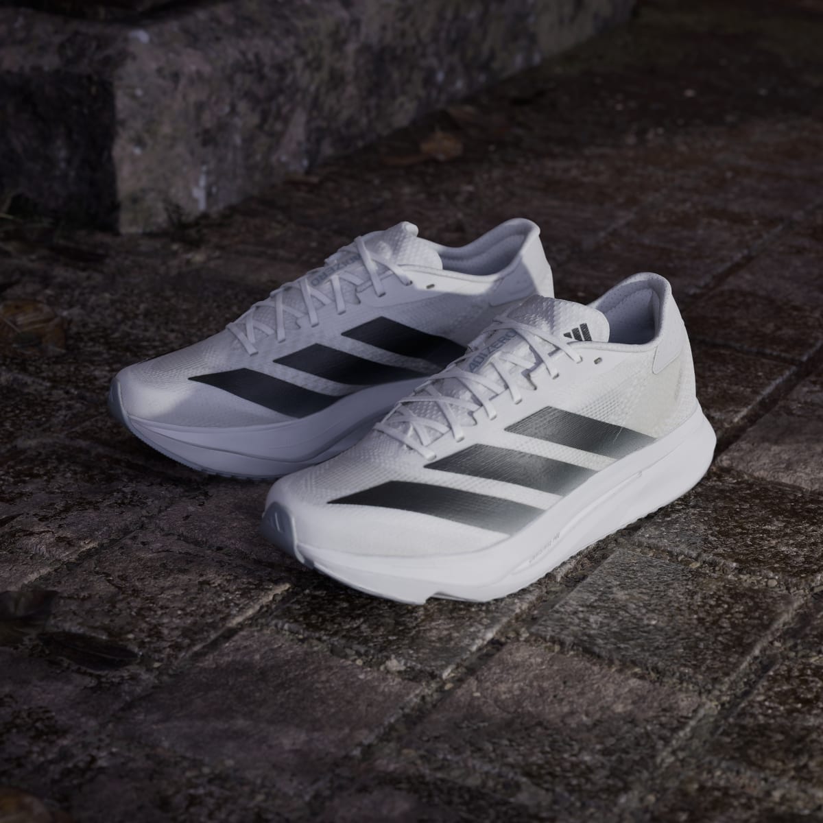 Adidas Men's Adizero SL 2 Shoes - Cloud White / Core Black / Dash Grey - Image 5