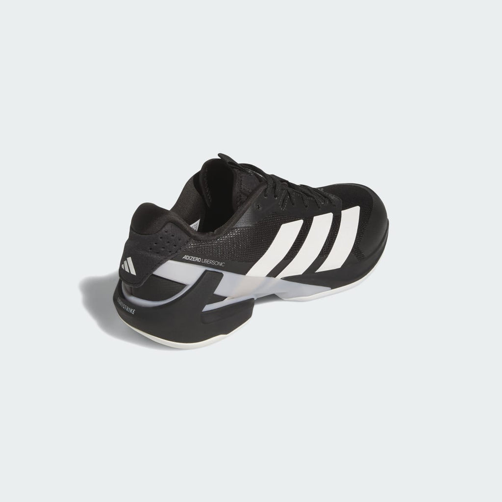 Adidas Men's Adizero Ubersonic 5 Tennis Shoes - Core Black / Zero Metalic / Silver Metallic - Image 5