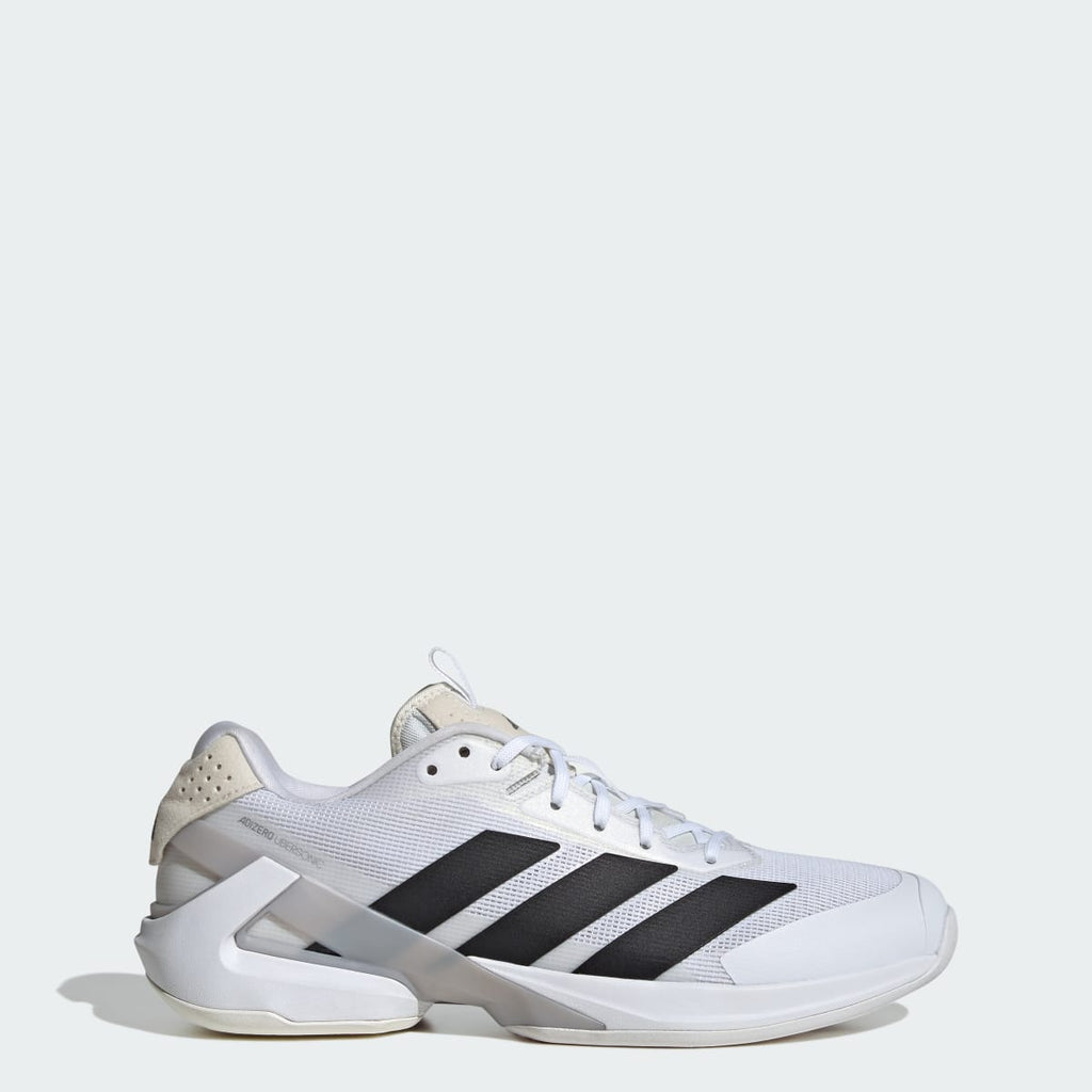 Adidas Men's Adizero Ubersonic 5 Tennis Shoes - Cloud White / Core Black / Silver Metallic - Image 1