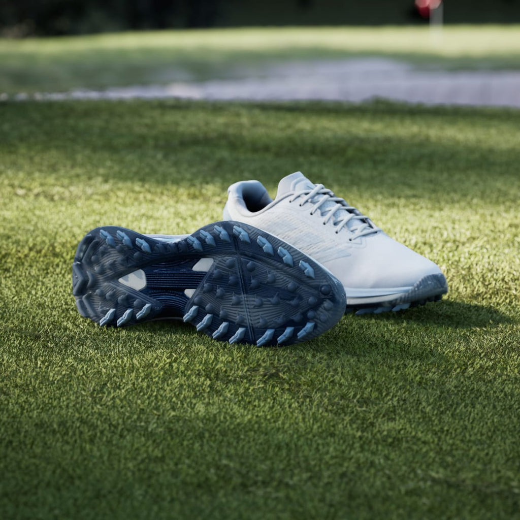 Adidas Women's Adizero ZG Spikeless Golf Shoes - Cloud White / Crystal Sky / Dusky Petrol - Image 4