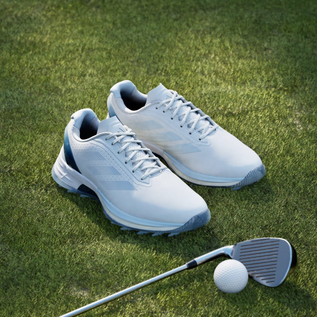 Adidas Women's Adizero ZG Spikeless Golf Shoes - Cloud White / Crystal Sky / Dusky Petrol - Image 5